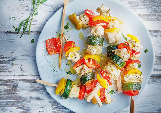 Tupperware Spiedini di pollo e verdure con dragoncello 