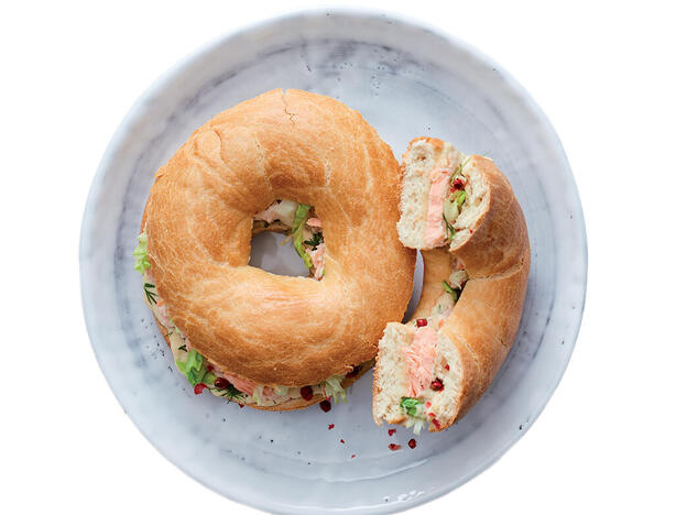 Tupperware Bagels au saumon et raifort 