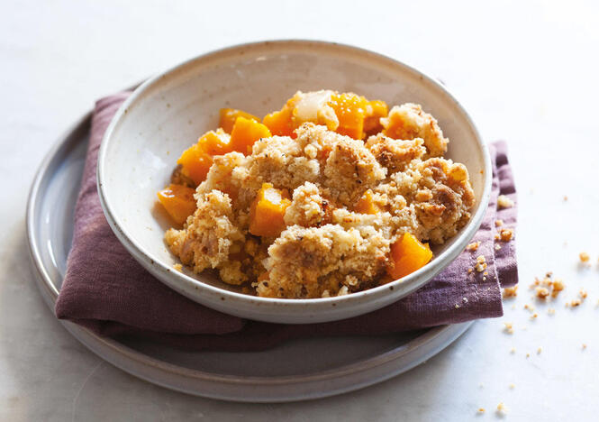 Tupperware Crumble di zucca e parmigiano 