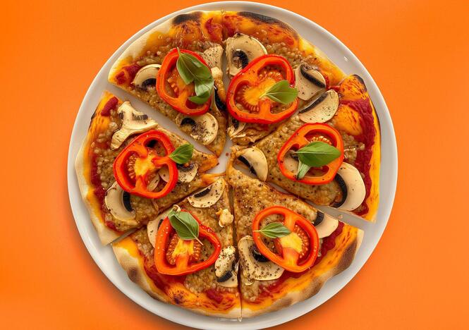 Tupperware Pizza mit Cashew-Ricotta (vegan) 